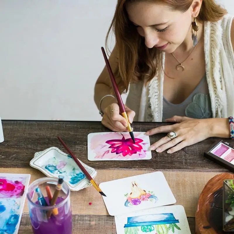 Tarjetas de papel de acuarela para estudiantes, artistas, entusiastas de la pintura, 50 hojas, 4x6 pulgadas