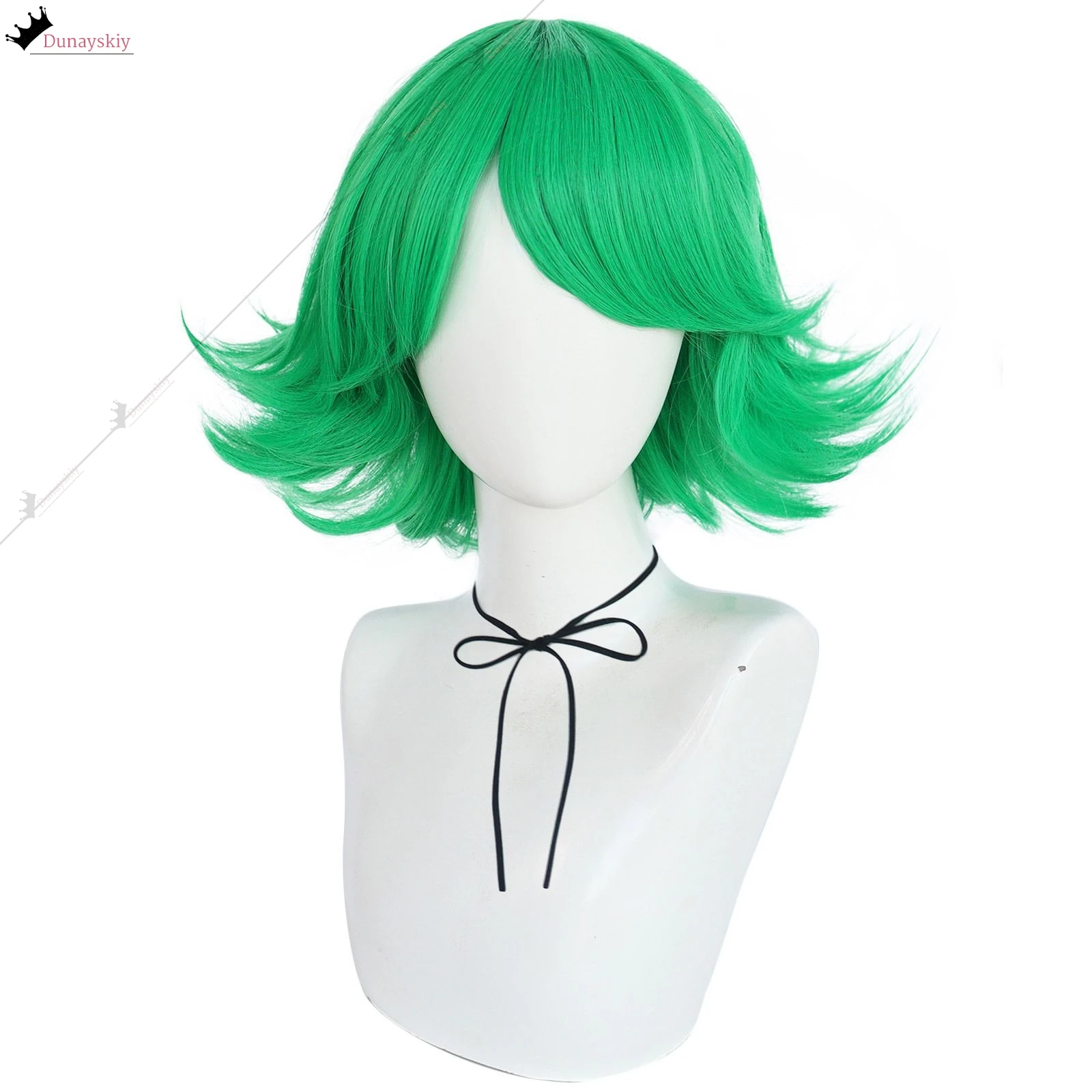 ? Coscostume Short Wavy Wig Women Green Costume Synthetic 14inches Tatsumaki Amazon.com: HUNIGIR Green Flip Wig Disgust Tatsumaki Anime  main image 2