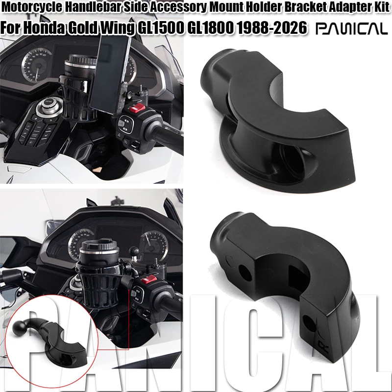 Panical Motorcycle Handlebar Mount Clamp Bracket For Honda Gold Wing GL1500 GL1800 1988‑2026 Handle Bar Holder Support