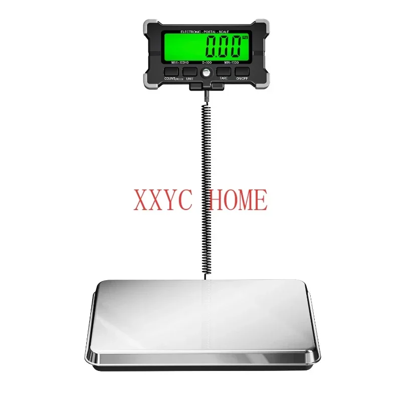 440lbs 200kg USB Stainless Steel luggage Platform Postal Weight Measuring Floor Scale stainless steel postal  luggage scale