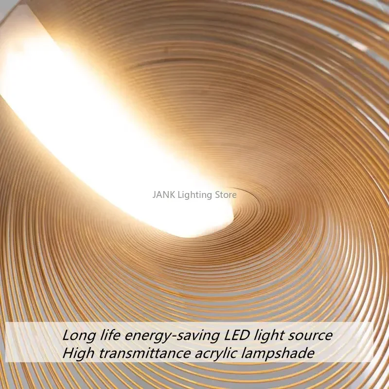 Lámpara colgante de luz LED de madera de abedul de diseñador italiano, iluminación interior para escalera, cocina, restaurante, tienda, candelabro, decoración del hogar