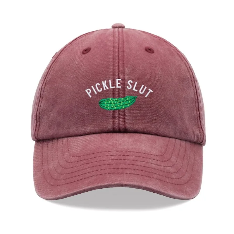 1pc Personality Washed Pickle Slt Baseball Caps for Men, Windyproof Sunshine Adjustable Multifunctional Driver cap For daliywear