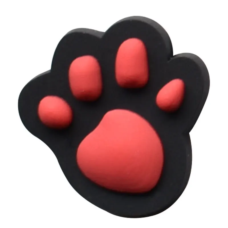 cat dog paw series muti-color fashion lovely shoe charms buckles decorations for clog bracelet pencil box bag DIYkids unisex gif