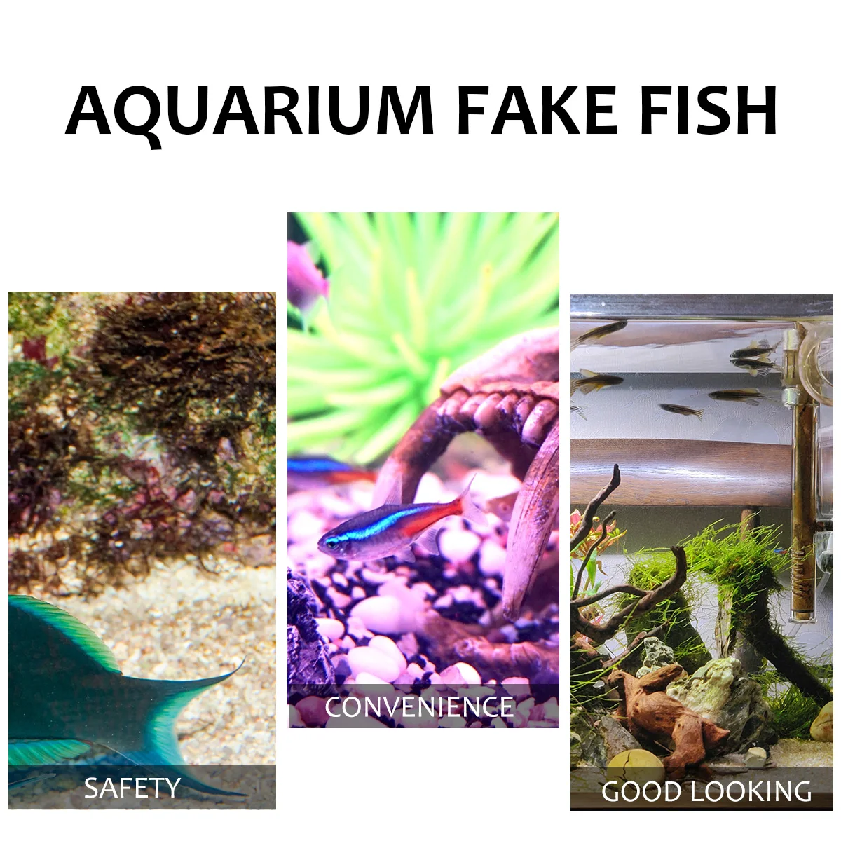 

10PCS Plastic Tropical Aquarium Fake Aquarium Simulation Tropical Fish Decor Fish Tank Decoration Lightweight Realistic