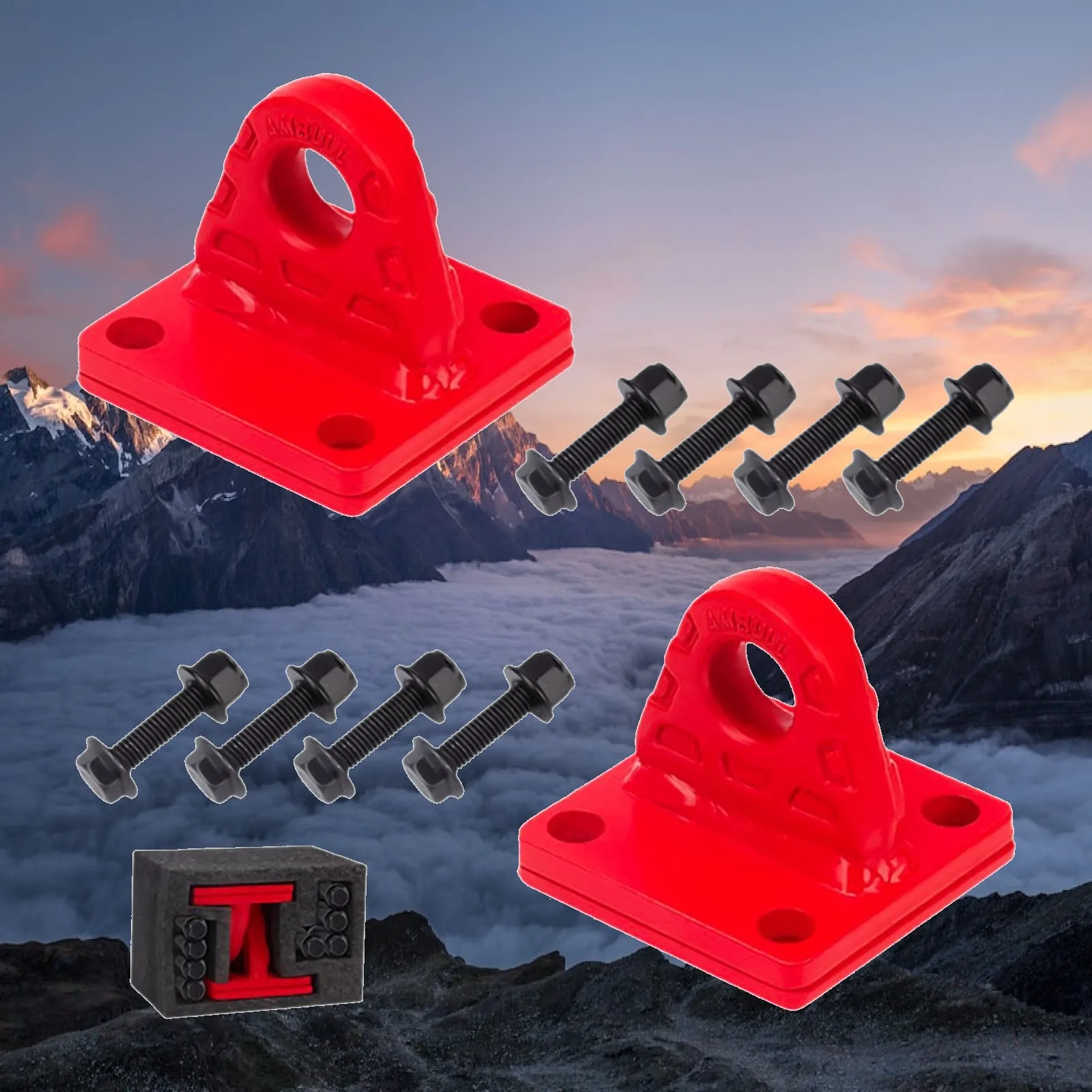 2 Pieces D Ring Shackle Bracket Trailer Accessory for Vehicle ATV UTV