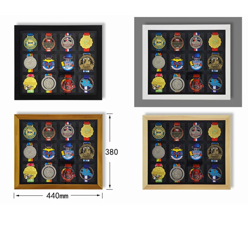 Frame Display Wood - Marathon Medal Display Stand Sports Gold