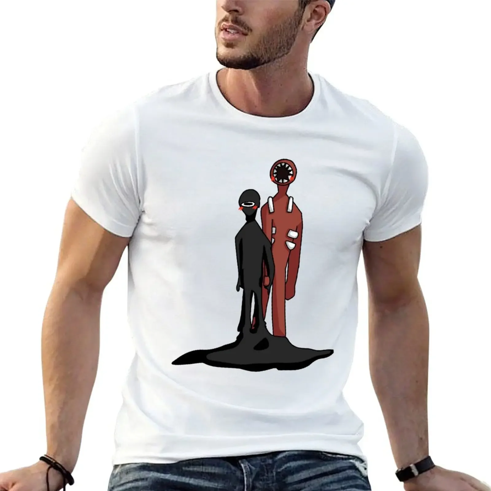 

DOORS - Seek and Figure hide and Seek horror T-Shirt boys whites cotton graphic tees workout shirts for men