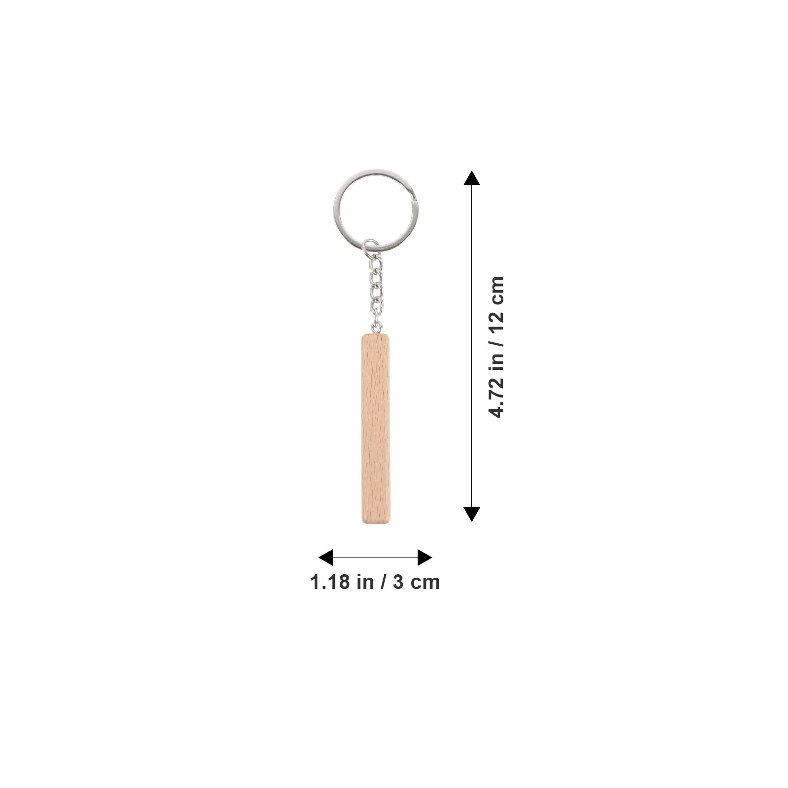 8pcs Wooden Beech Keychain Set – Natural Handbag & Backpack Key Rings, Delicate Small Key Holder Ornament