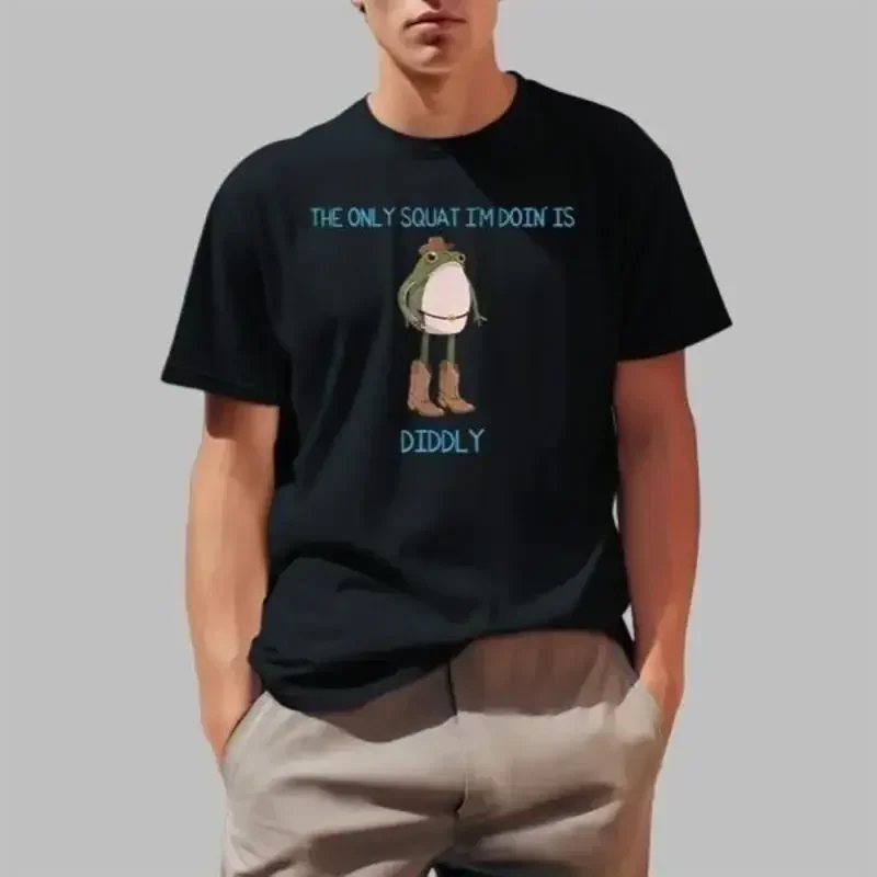 The Only Squat I Äôm Doin Is Diddly Frog Meme T Shirt 2025 Size S 5XL