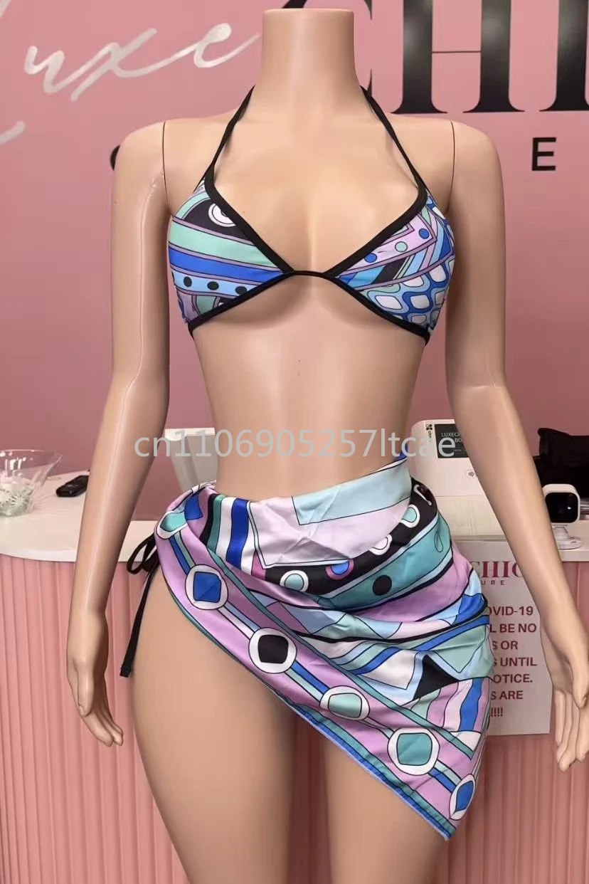 

Women's Scarf Bikini Sets Letter Signature Logo Scarf Bikini Sets