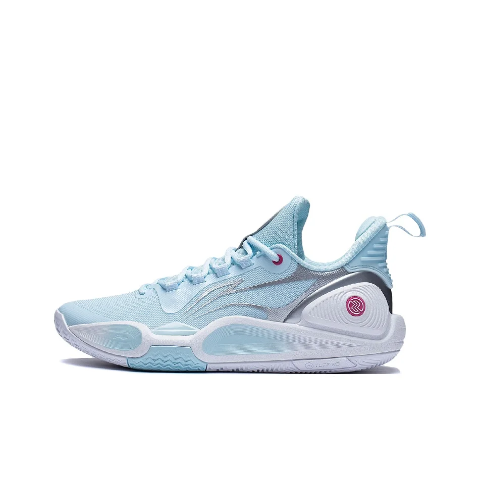Li Ning Flash Strike 9 Cushioning Abrasion Resistant Low top Basketball Shoes Men's Blue Silver ABPT001-6