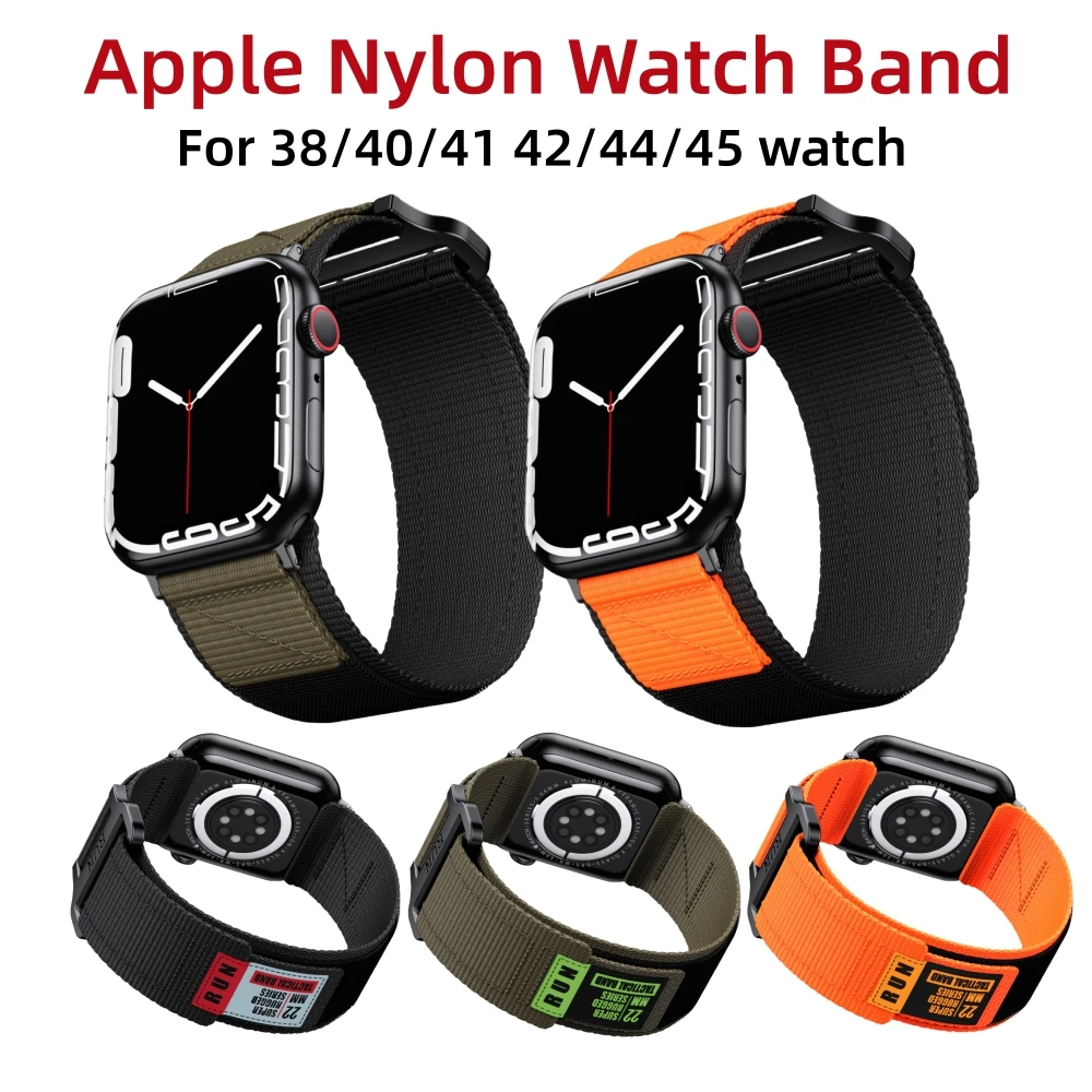 Sport Loop Nylon For Apple Watch band 45mm 44mm 42mm 49mm strap for iwatch series Ultra 8 7 6 SE 5 4 40mm 41mm 38mm Bracelet