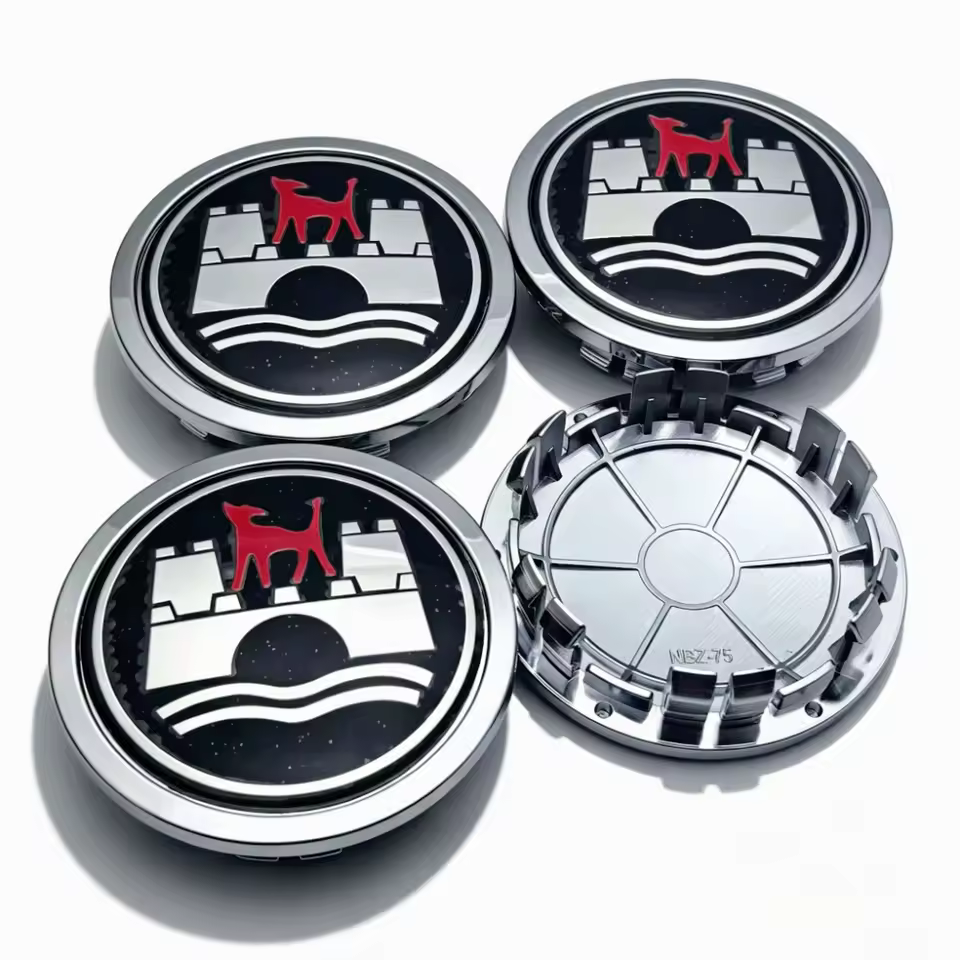 4x 75mm Volkswagen Nabendeckel Radkappen wolfsburg