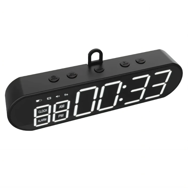 U55D Gym Timer, Interval Clock with Clear LED, Crossfits Timer Countdown/Up Stop Watch, Wall Workout Timer with Remote for Gym
