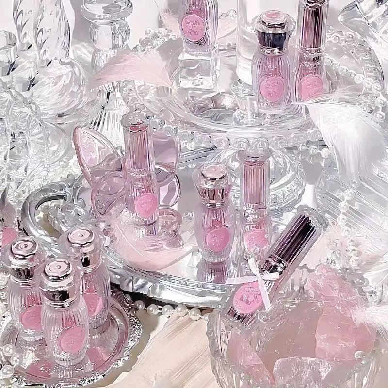 Gogotales Sweet Pink Ballet Series Solid Mirror Water Glow Lipstick Waterproof Moisturizing Non-stick Cup Nude Lip Glaze