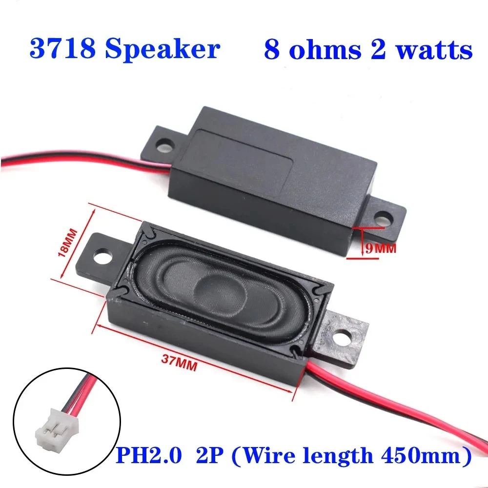 1Pair 8ohm 3W 3070 3370 8Ω 2W 6423 5318 3718 Loud Speaker With 2Pin 4Pin PH2.0 connector Computer LCD Monitor TV Speaker Horn