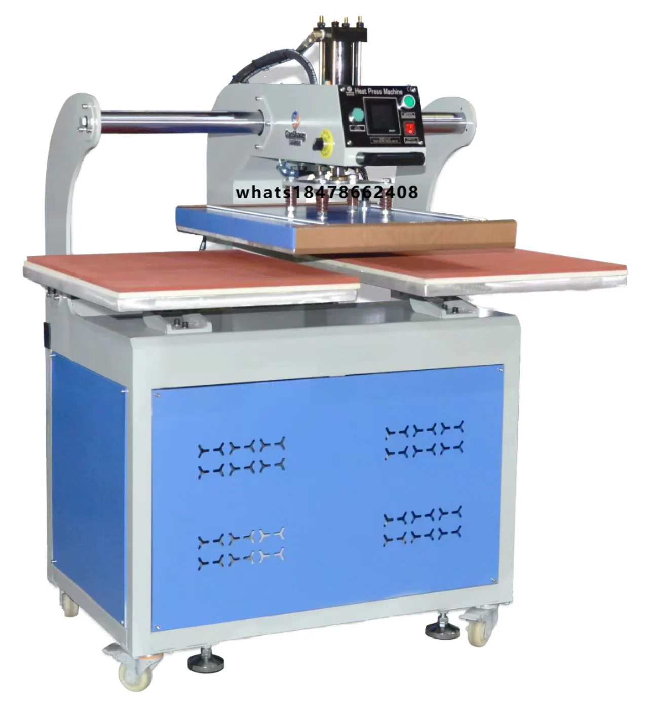 16x24 Pneumatic Heat Transfer Machine Dual Station 40x60cm Tshirt Sublimation Printing Heat Press With Plate Type Usage