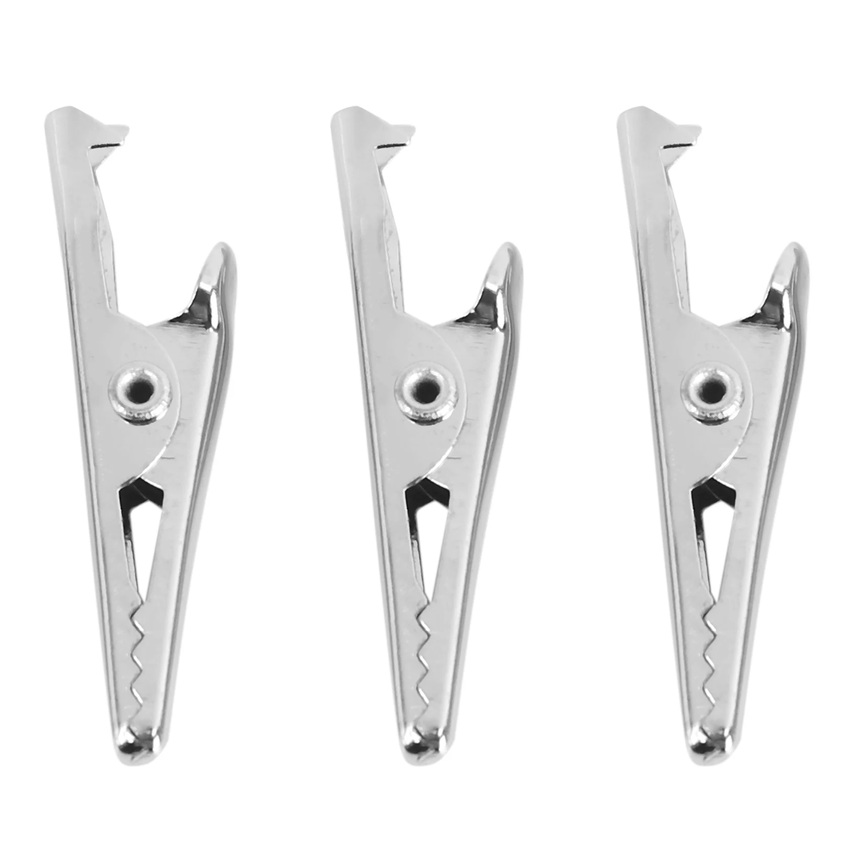 PZHI-100 Pcs Silver Tone Metal Alligator Clip Crocodile Clamps