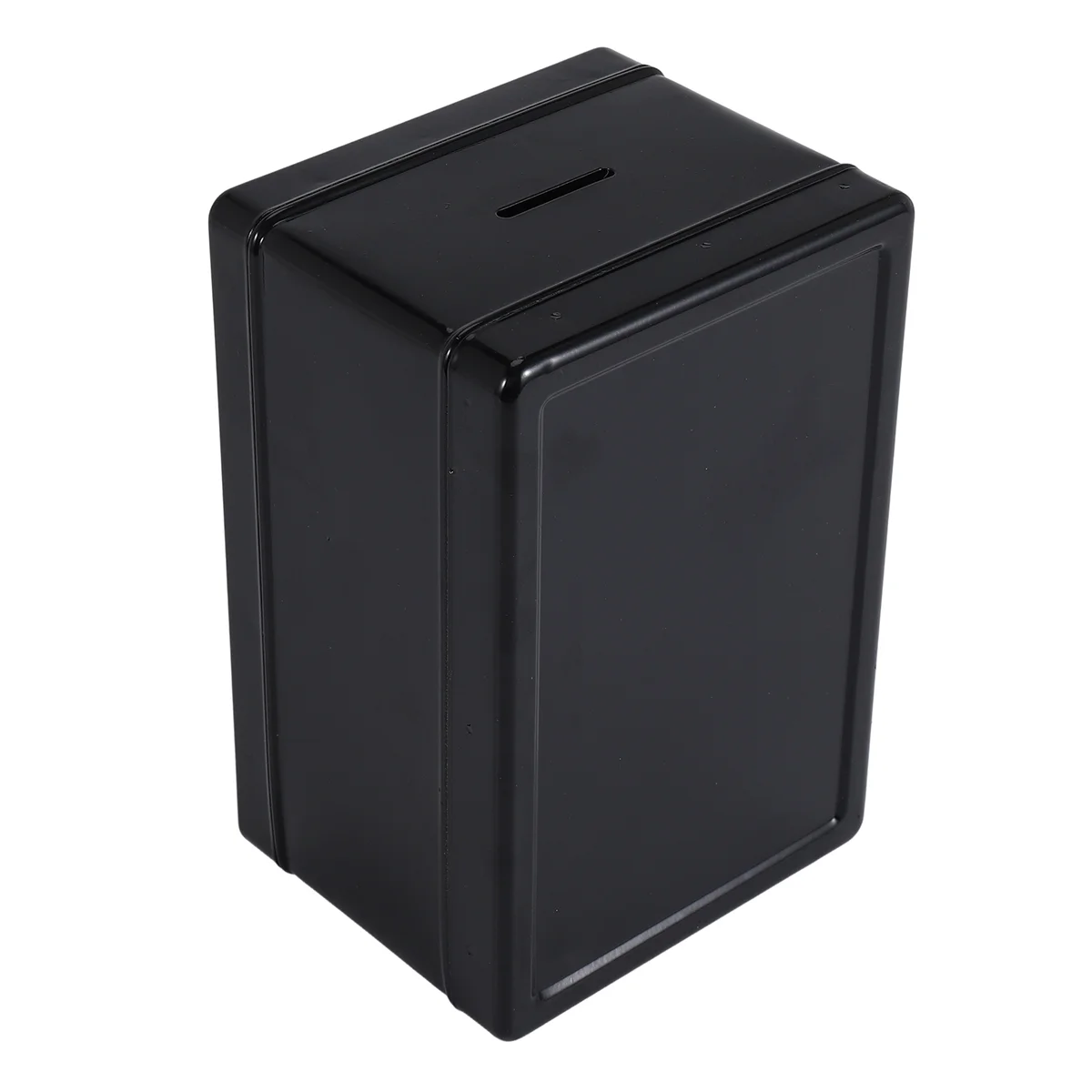 ELBA_Iron Decorative Box Piggy Bank Metal Money Storage Box for Boys,Black