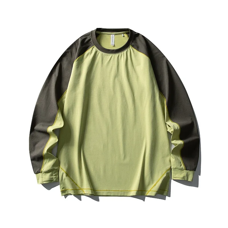 Unisex Mountain Style Quick-Dry Long Sleeve T-Shirt – UV Protection & Antibacterial Loose Raglan Outdoor Top