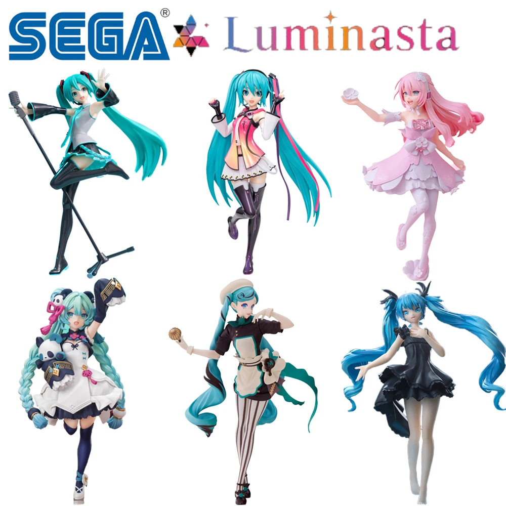 In Stock Original Sega Luminasta Hatsune Miku Collection Anime Virtual Idol Kawaii Girls Figures Model Toys Decoration Gifts