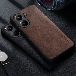 Premium Luxury leather Phone Case for Xiaomi Poco X7 Pro Retro Business Style Solid color cover funda capa
