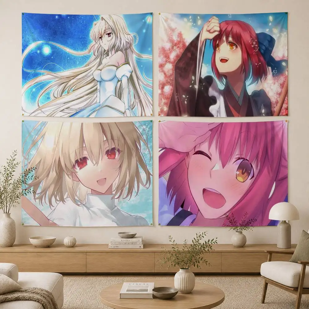 Arcueid Hisui Kohaku Tsukihime Flag Digital Printing Banner for Garage Wall Out Door