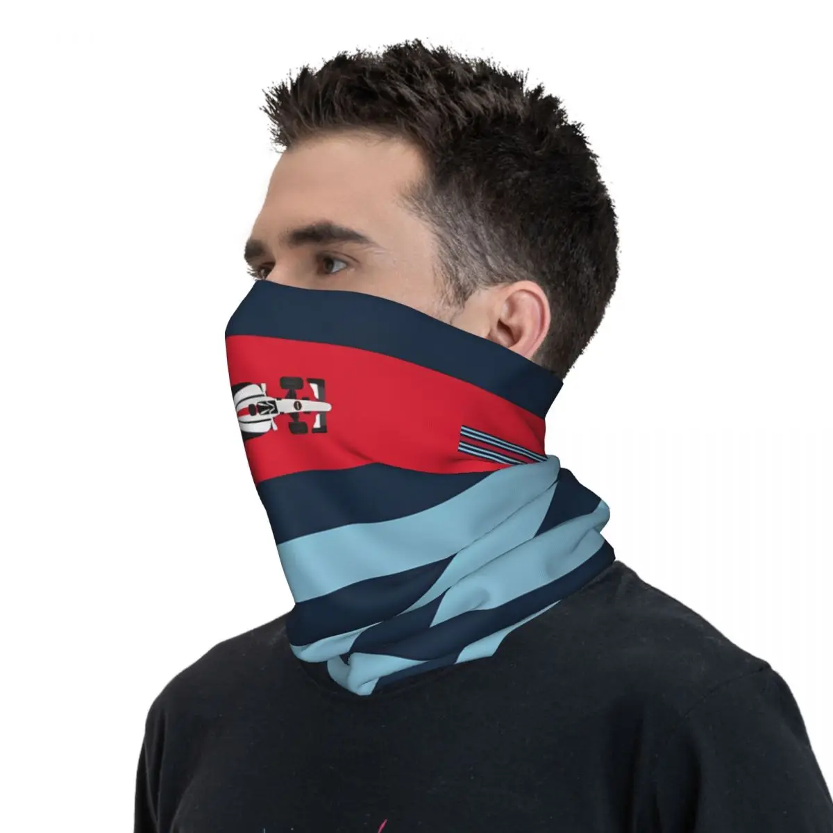 Martini Livery Stripe Headband Neck Warmer Men Ski Running Tube Scarf Medical Nurse Face Bandana Gaiter