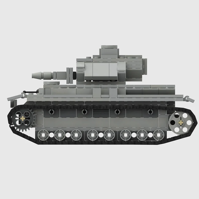 

MOC Military Series Panzer IV Tank Model Building Blocks DIY WW2 Tracked Armored Vehicle High-tech Bricks Collector Set Toy Gift