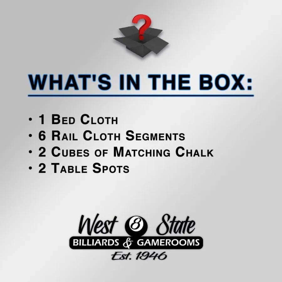 25 oz Tournament Pro Worsted Pool Table Felt Replacement Kit for Tables - Multiple Colors