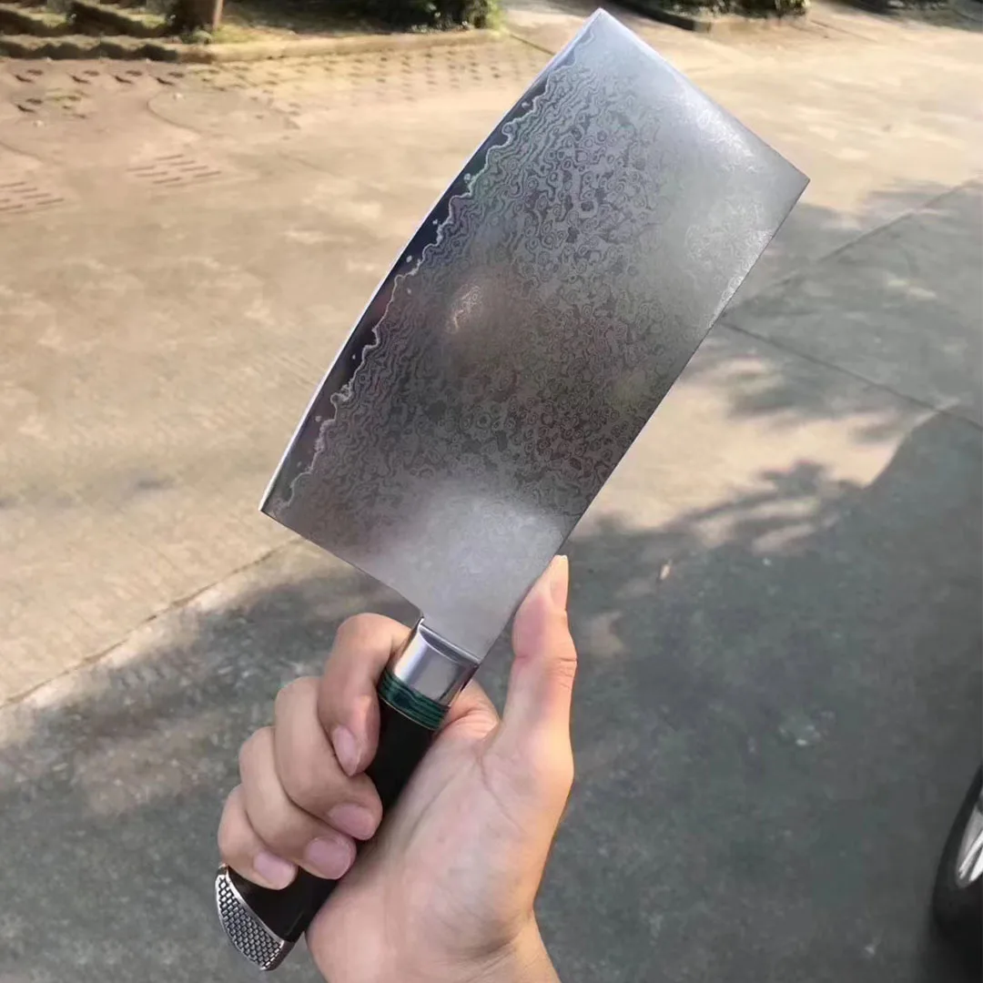 7 Inch Chopper Knife 103 Layers Damascus VG10 Steel Blade Chefs Cleaver Hatchet Slicing Kitchen Knives Bone Meat Poultry Tools