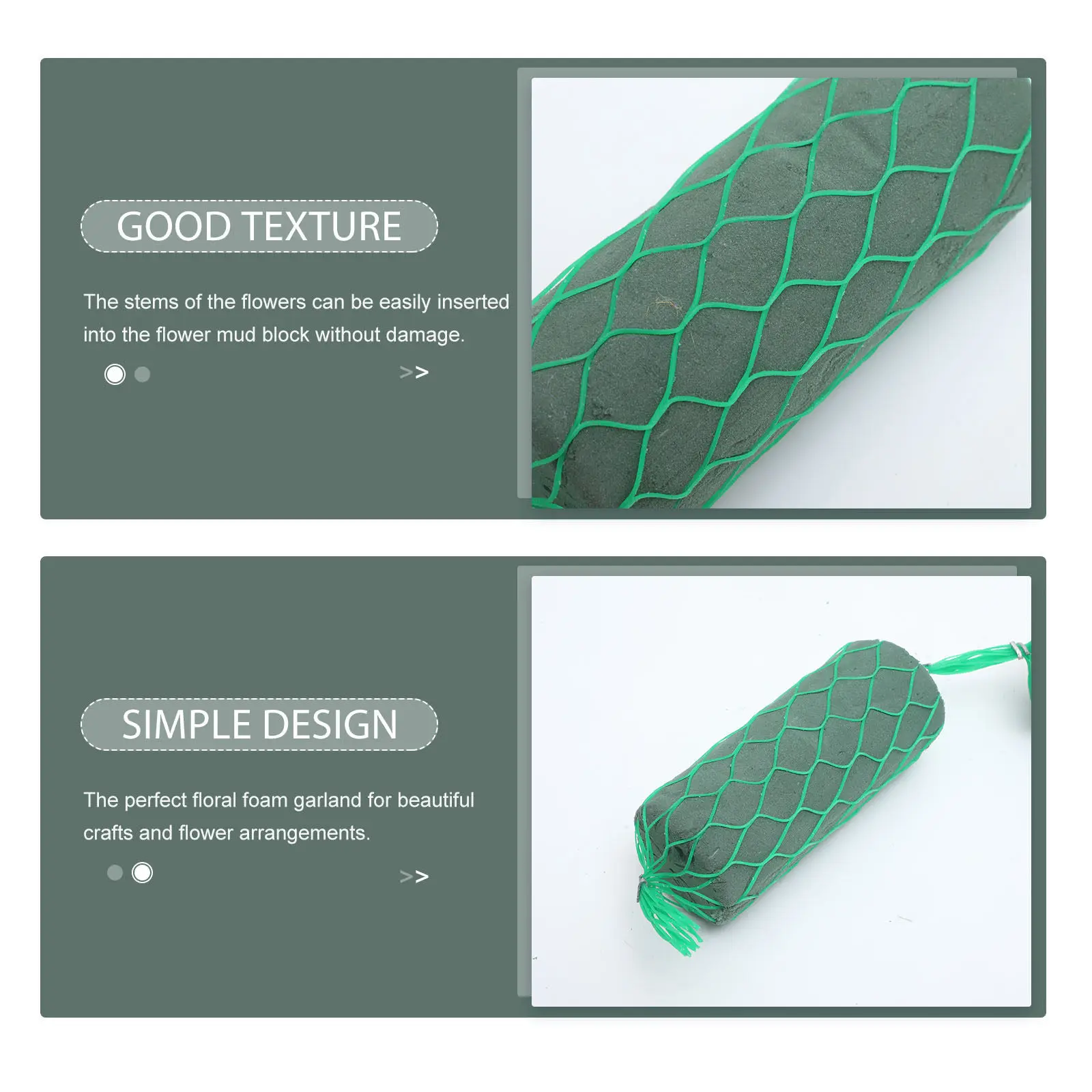1Set Sausage Shape Floral Foam Garland Premium Moisture Retaining Flower Arrangement Base for Wedding DIY Florist Craft and