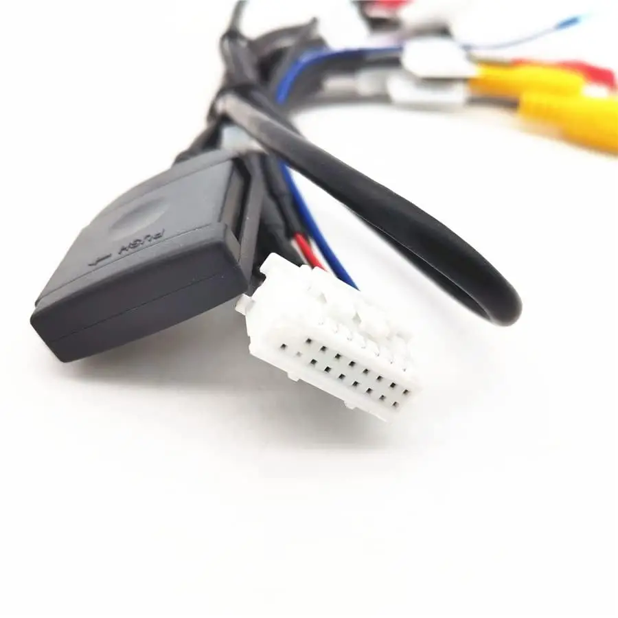 20-Pin Extended Interface Rca Aux-In/Out Cable with 4g Sim Card Slot for Android Head Unit Stereo