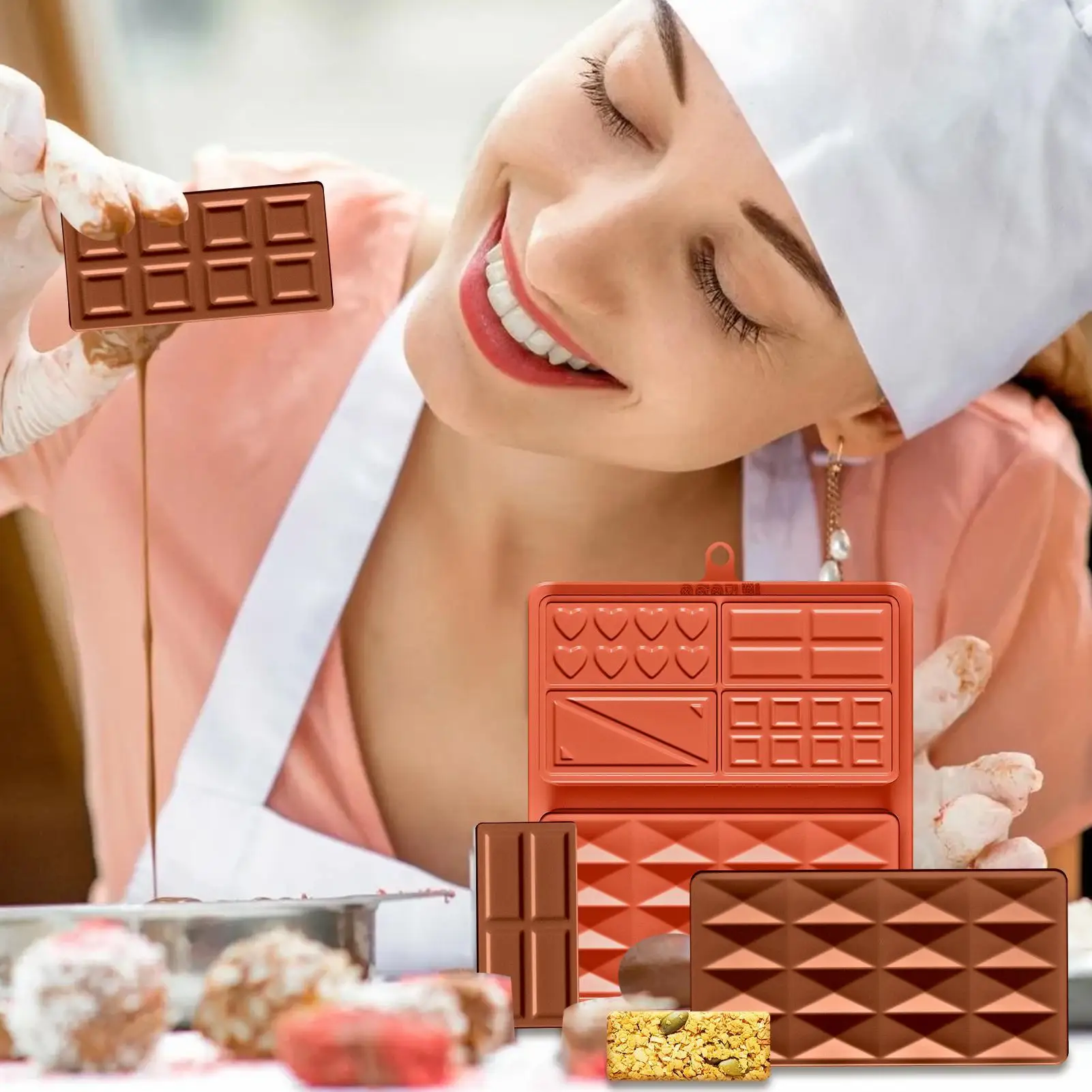 

Силиконовые формы для выпечки, антипригарная форма для закусок, шоколада, кухонные принадлежности для выпечки десертов для кондитерской, квартиры, отеля, пекарни