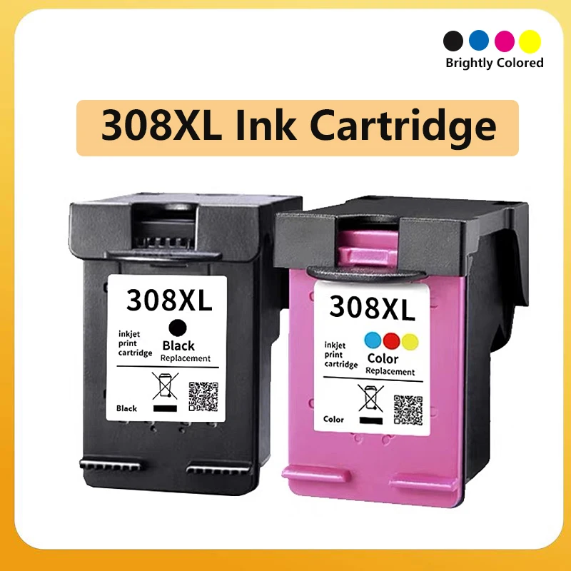308XL 308 Ink Cartridge Compatible For HP308 For HP Envy 6110e 6120e 6130e 6165e 6520e 6530e DeskJet 2900 Printer