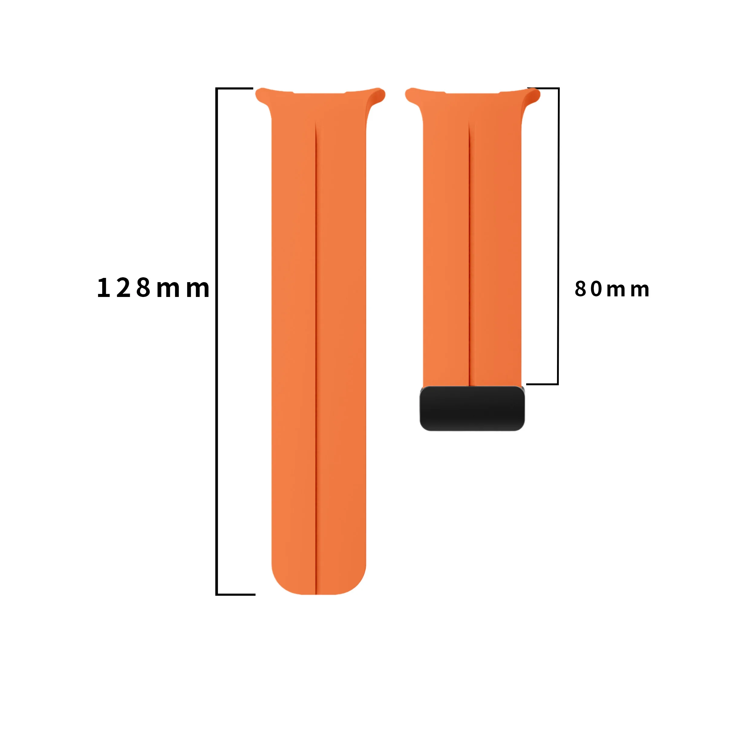 Band for Samsung Galaxy Watch 7 Ultra Band 47mm Soft Silicone Strap Women Men Accessory Fit for Galaxy Watch Ultra Band Orange