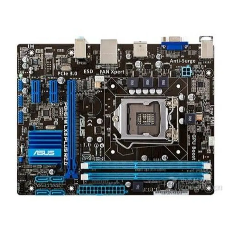 Imagem -01 - Plus R2.0 P8h61-mlx3 Placa-mãe de Desktop H61 Soquete Lga 1155 i Ddr3 Uatx Mainboard P8h61-m Lx3 plus r20 p8h61 mlx3 placa mae de desktop h61 soquete lga 1155 i ddr3 uatx mainboard p8h61 m lx3 01
