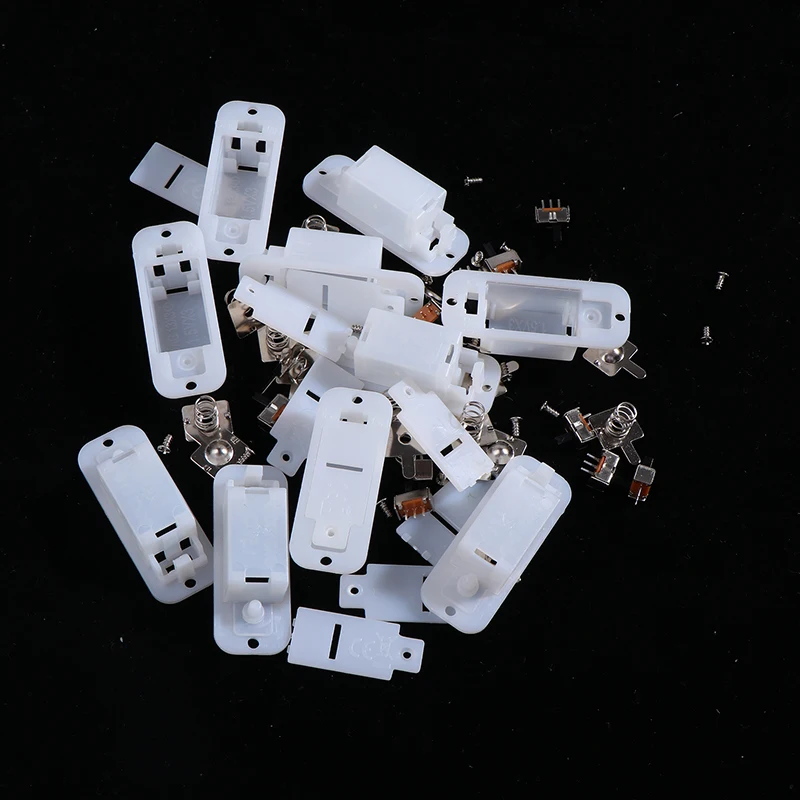 【W3】10Set AG13/LR44 Battery Case With Switch Button Battery Case 3V 4.5V Gift Player Battery Compartment Without Battery