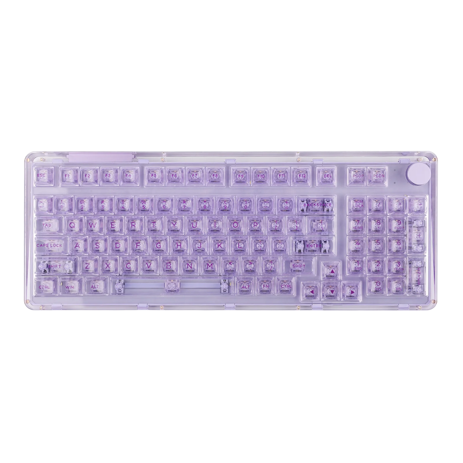 KiiBOOM Phantom 98 98 toetsen Hot-swappable Bedraad/Bluetooth5.0/2.4GHz Draadloos acrylpakking Mechanisch toetsenbord