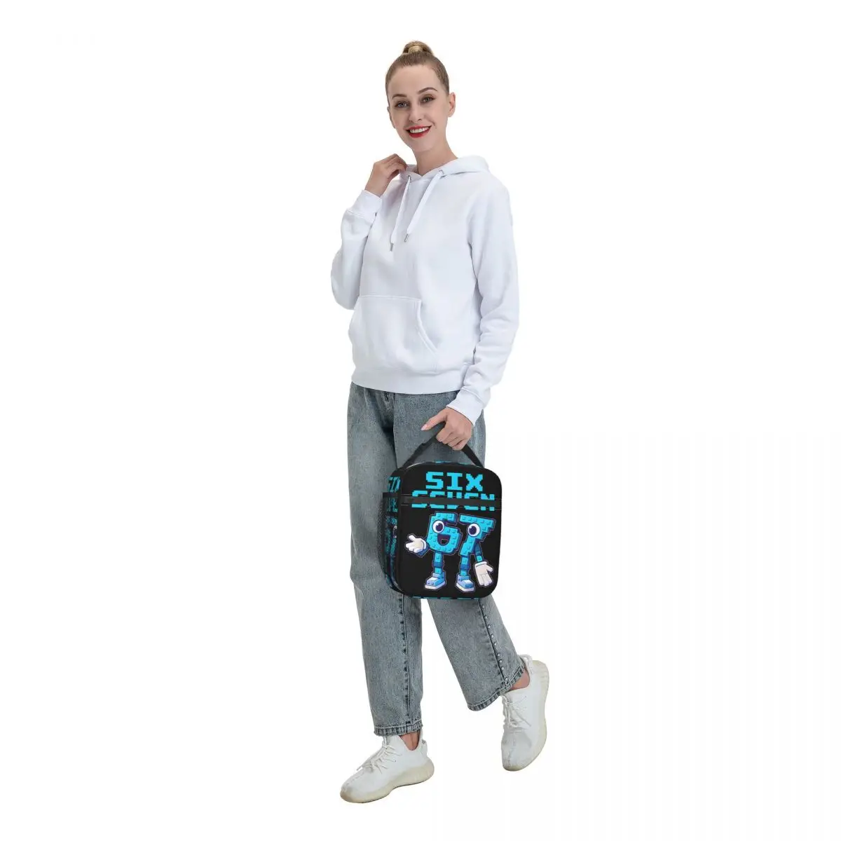 Custom Brainrot Six Seven Italian Insulated Lunch Bag for Women Portable 67 Gaming Meme Thermal Cooler Bento Box School view 6