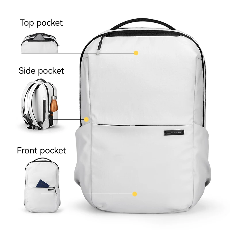 Sac à dos léger multi-poches pour ordinateur portable MARK RYDEN, sac d'affaires 15,6 pouces