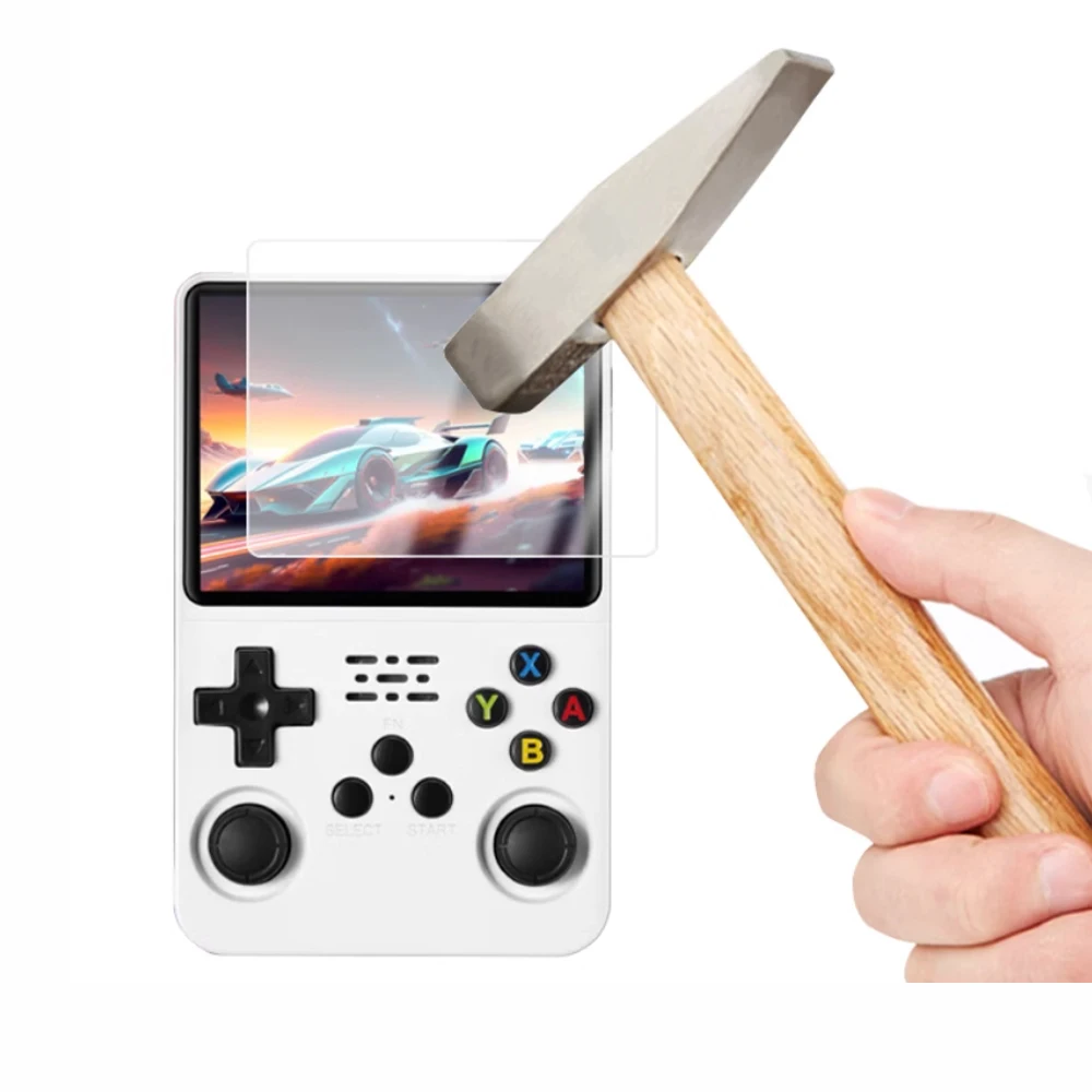 Hard กระจกนิรภัยป้องกันฟิล์มป้องกันหน้าจอสําหรับ R36 Max Retro คอนโซลเกมมือถือป้องกัน R36max อุปกรณ์เสริม