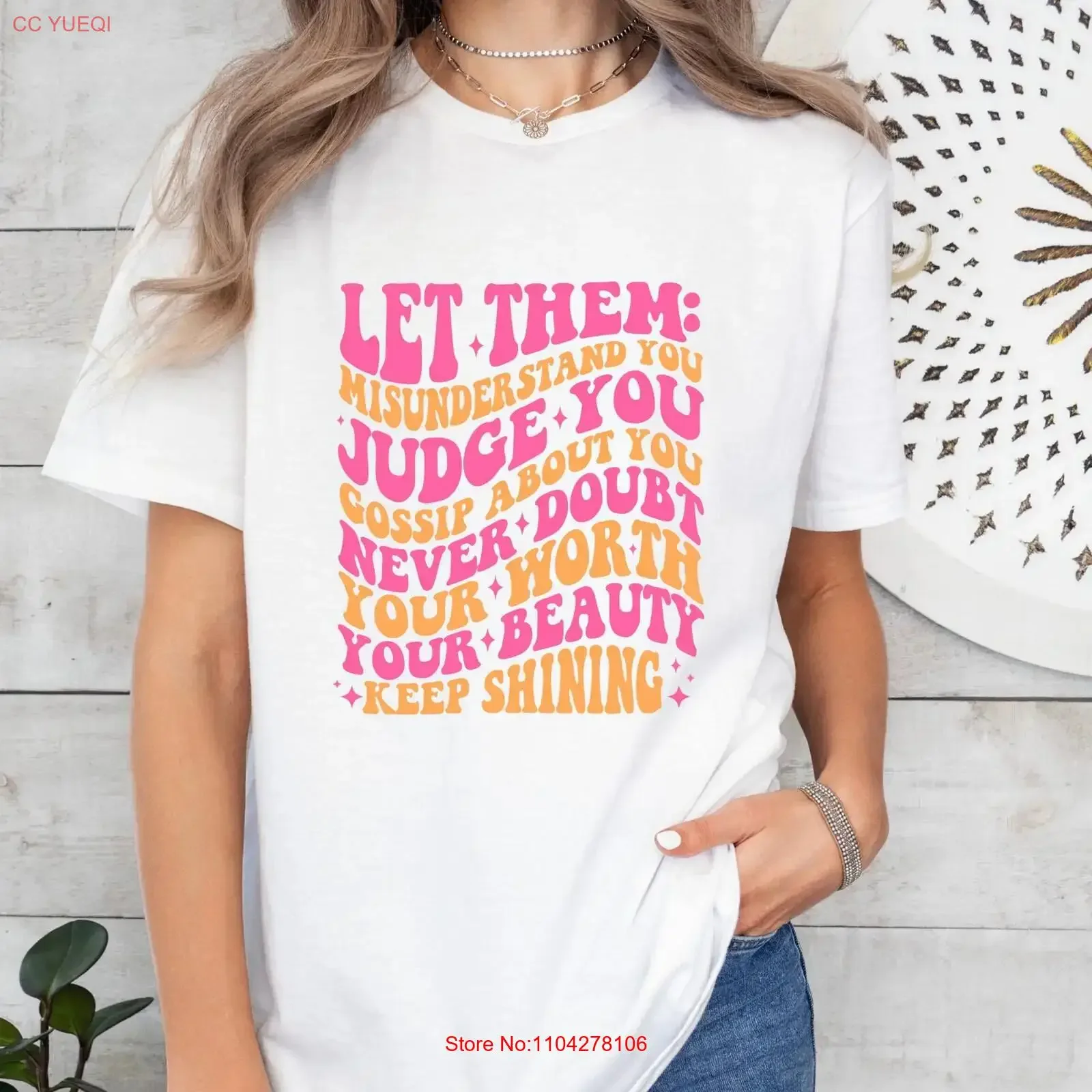 Let Them Inspirational Poem T Shirt for Women Motivational Empowering Quote Clothes Feminist Apparel Her vintage Washed Casual
