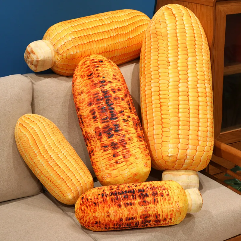 新鮮なトウモロコシのぬいぐるみソフトぬいぐるみ作物グリルコーン人形シミュレーション枕睡眠クッションクリスマスギフト子供のための
