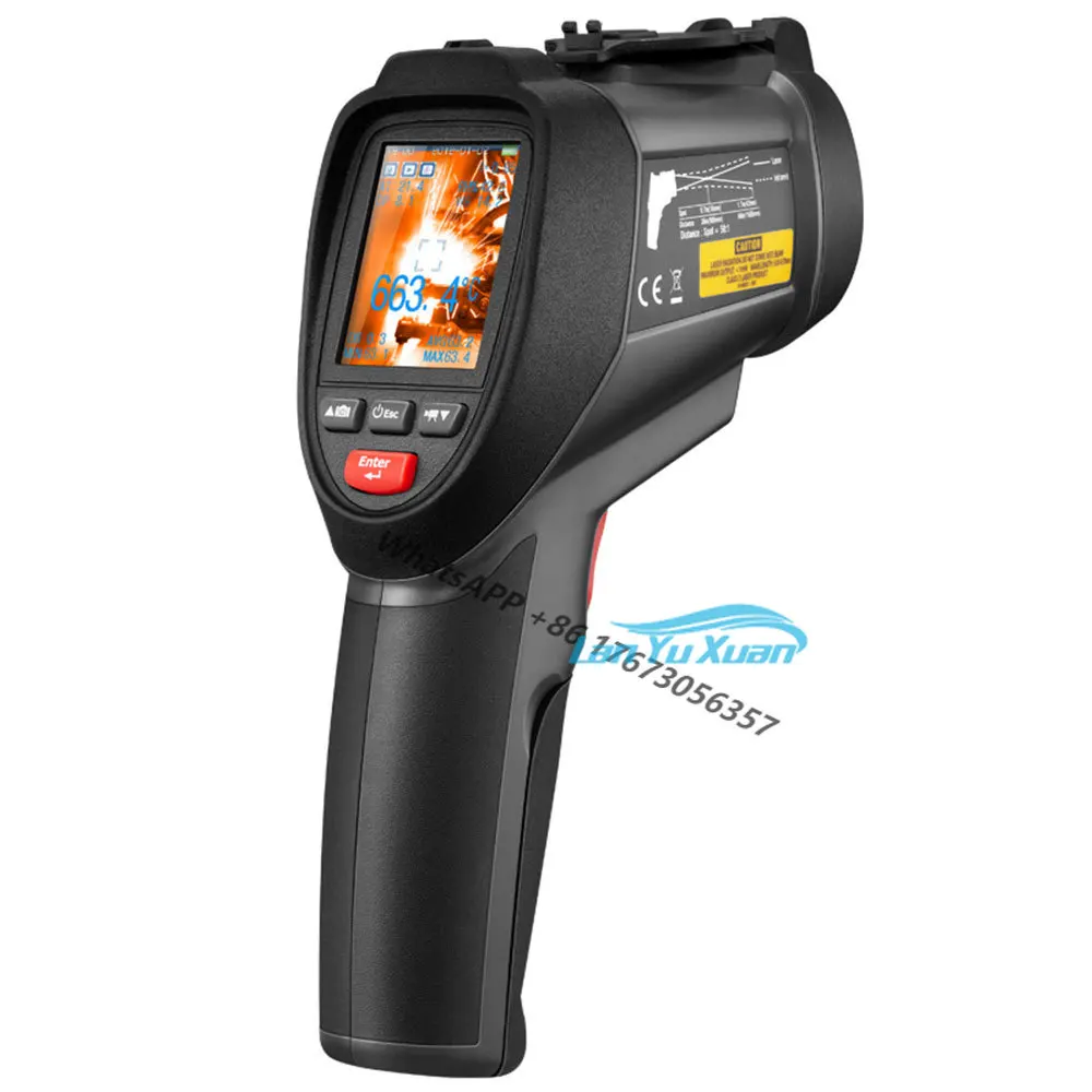 CEM DT-9861 1600 Celsius Video  Rechargeable Data Logger Infrared Industrial Thermometer