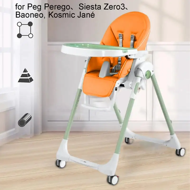 어린이 식사 의자 패드 접이식 의자 커버 PU 가죽 여행 홈 아기 의자 액세서리 Siesta Zero3 용 PegPerego