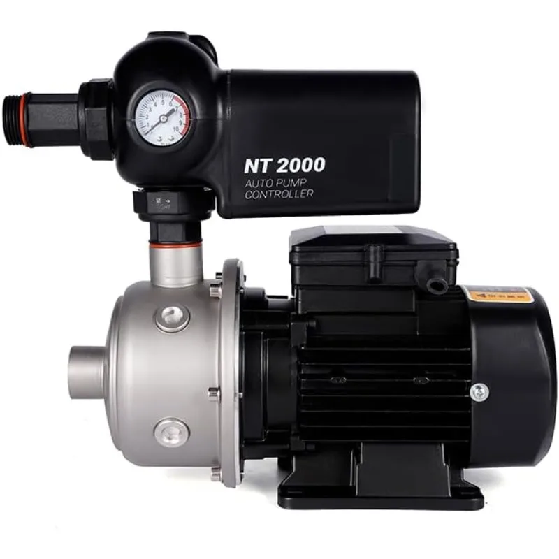 

Auto Water Pressure Booster Pump for Home. Multi-stage Centrifugal, High Pressure, Low Noise. 110VAC/60HZ, 2/3HP, 1HP