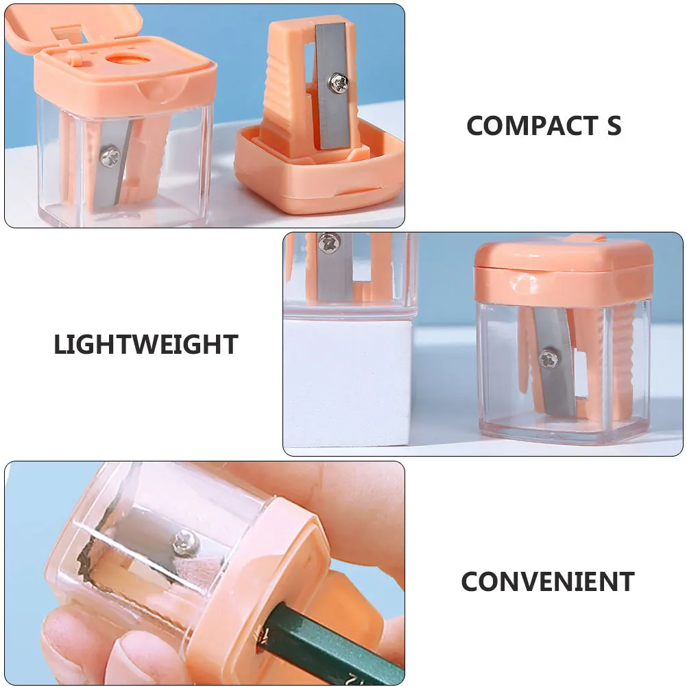 4Pcs Eyeliner Pencil Sharpener ABS Lid Tool for Eyebrow Lip Pencil Makeup Sharpener Compact Makeup Supplies