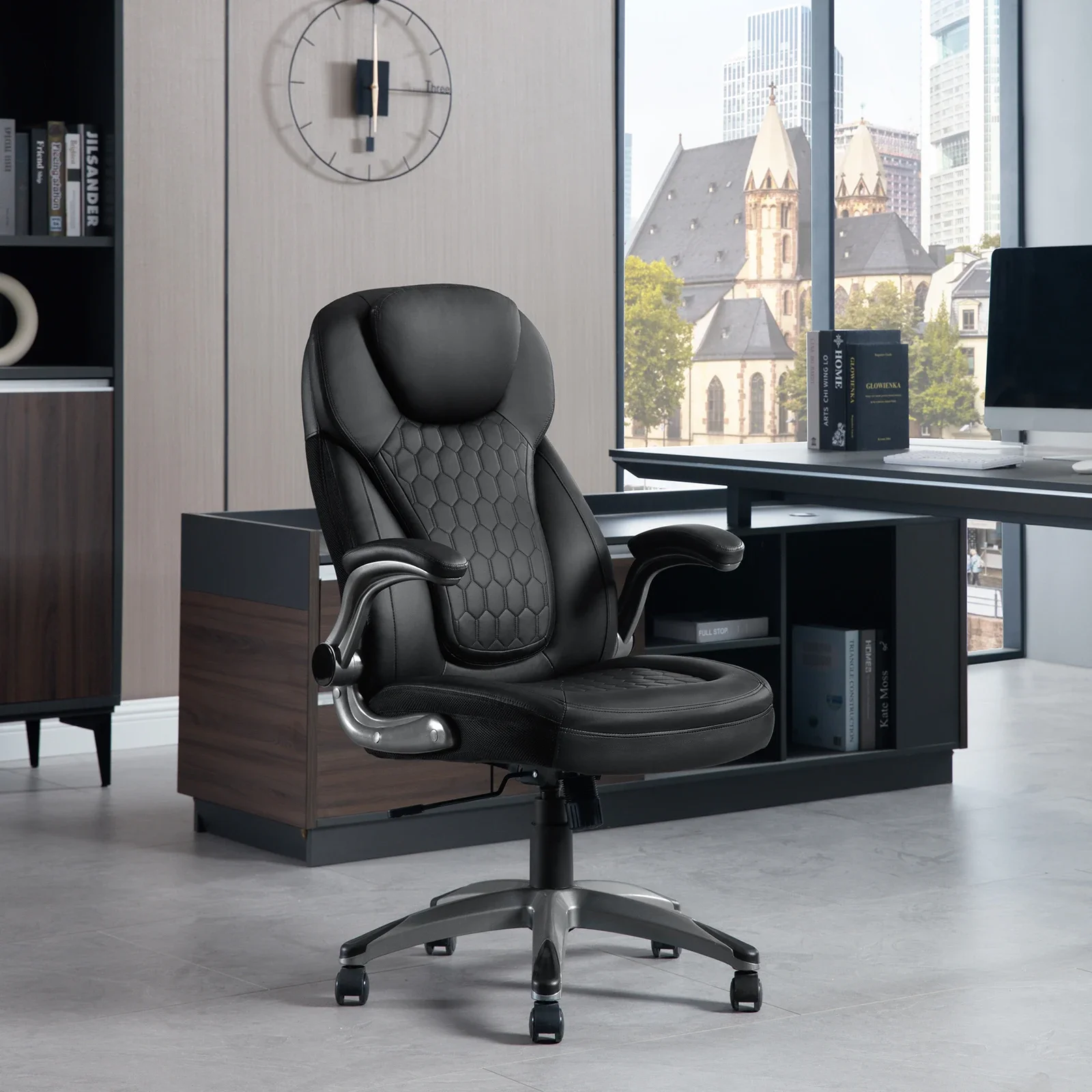 WOLTU Ergonomic Office Computer Chair with High Back Height Adjustable  Padded Seat Faux Leather Executive Chair