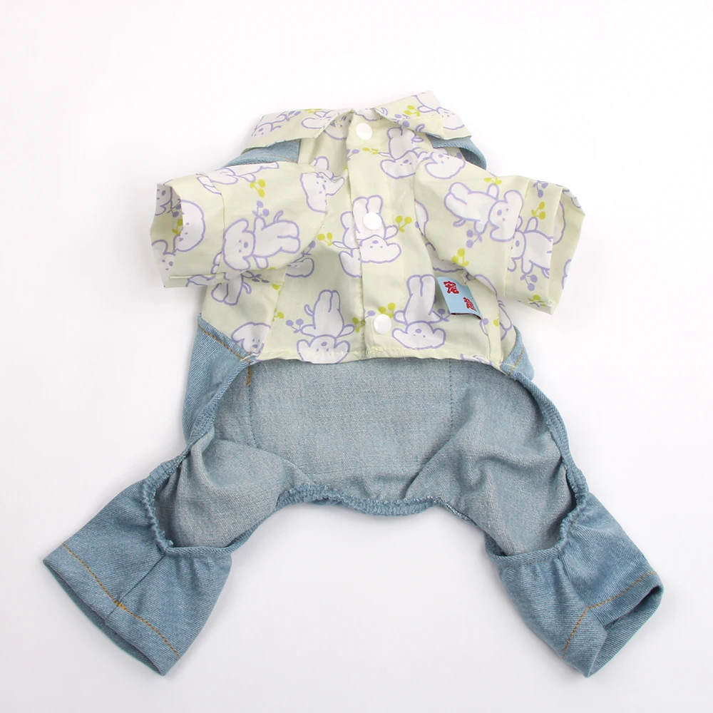 بذلة مطبوعة للحيوانات الأليفة للكلاب والقطط ، معطف جرو ، تي شيروتي ، تصميم حزام الكتف ، ملابس الربيع ، ملابس الصيف #6